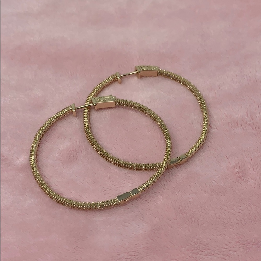 Gold CZ hoops